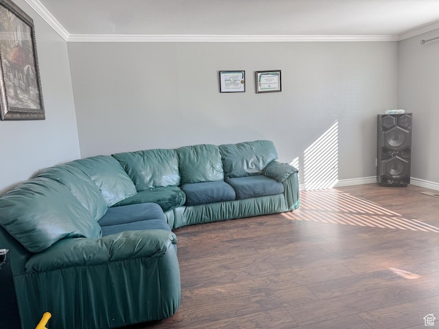 3140 S 4140 W, West Valley City, UT 84120 - living area featuring crown molding, wood finished floors, and baseboards