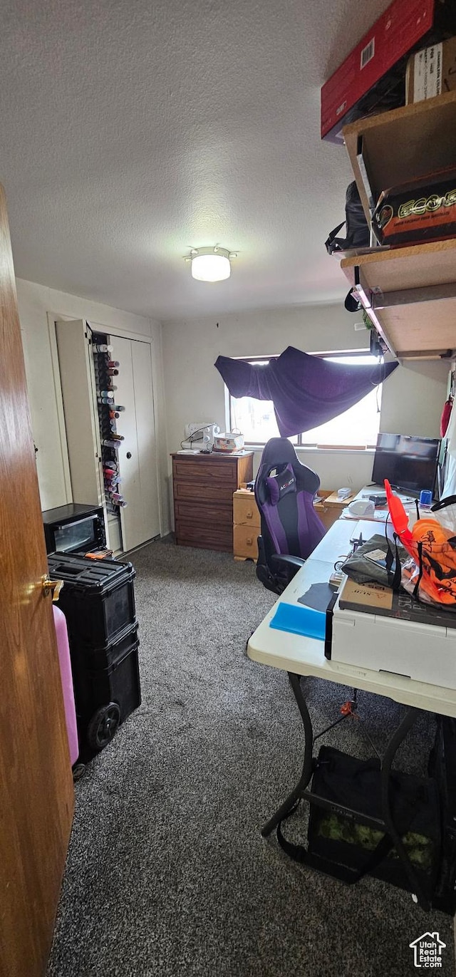1433 W 2060 N, Helper, UT 84526 - bedroom with carpet, a desk, and a textured ceiling