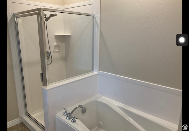 2843 W Pine Cone Ln N, Lehi, UT 84043 - bathroom with a shower stall and a whirlpool tub