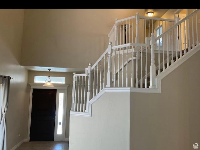 2843 W Pine Cone Ln N, Lehi, UT 84043 - entryway featuring baseboards and stairs