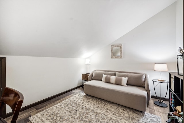 2025 Canyons Resort Dr Unit R8, Park City, UT 84060 - living room featuring lofted ceiling, baseboards, and wood finished floors