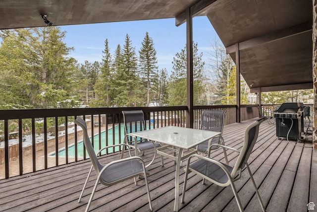 2025 Canyons Resort Dr Unit R8, Park City, UT 84060 - wooden terrace featuring area for grilling