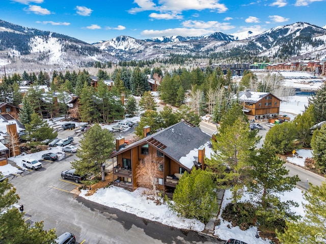 2025 Canyons Resort Dr Unit R8, Park City, UT 84060 - snowy aerial view with a mountain view