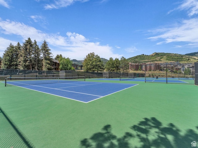 2025 Canyons Resort Dr Unit R8, Park City, UT 84060 - view of tennis court with a mountain view and community basketball court