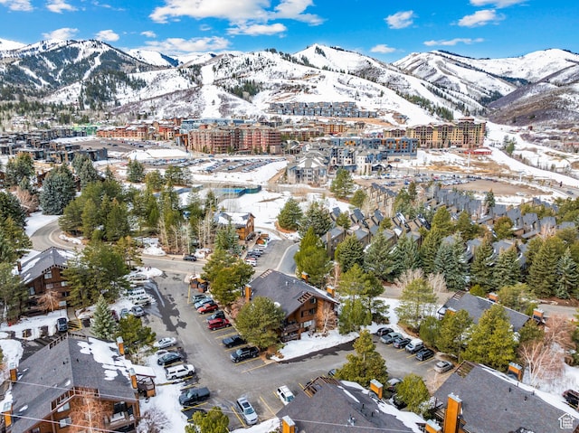2025 Canyons Resort Dr Unit R8, Park City, UT 84060 - snowy aerial view featuring a mountain view