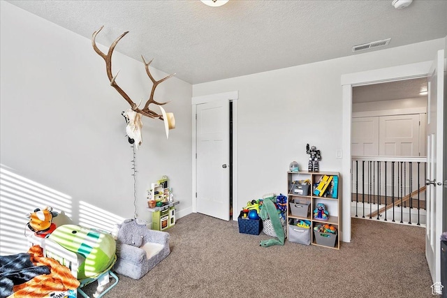 292 N 100 W, Morgan, UT 84050 - game room with visible vents, carpet floors, and a textured ceiling