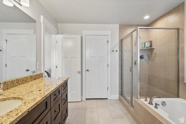 292 N 100 W, Morgan, UT 84050 - full bath with a textured ceiling, a stall shower, and vanity