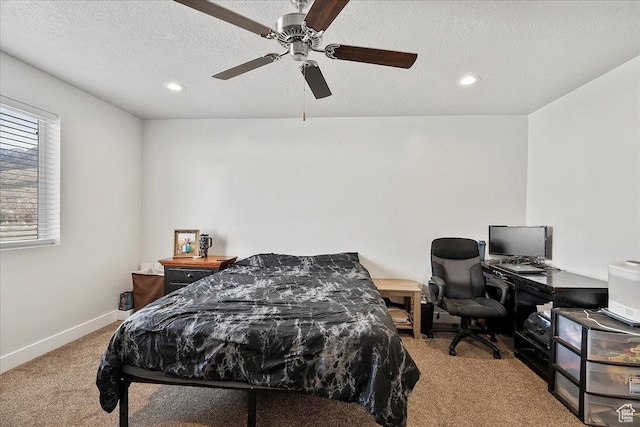 292 N 100 W, Morgan, UT 84050 - carpeted bedroom featuring recessed lighting, baseboards, and a textured ceiling