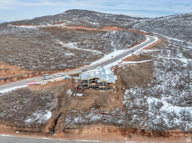 2127 E Peak Dr, Hideout, UT 84036 - snowy aerial view with a mountain view