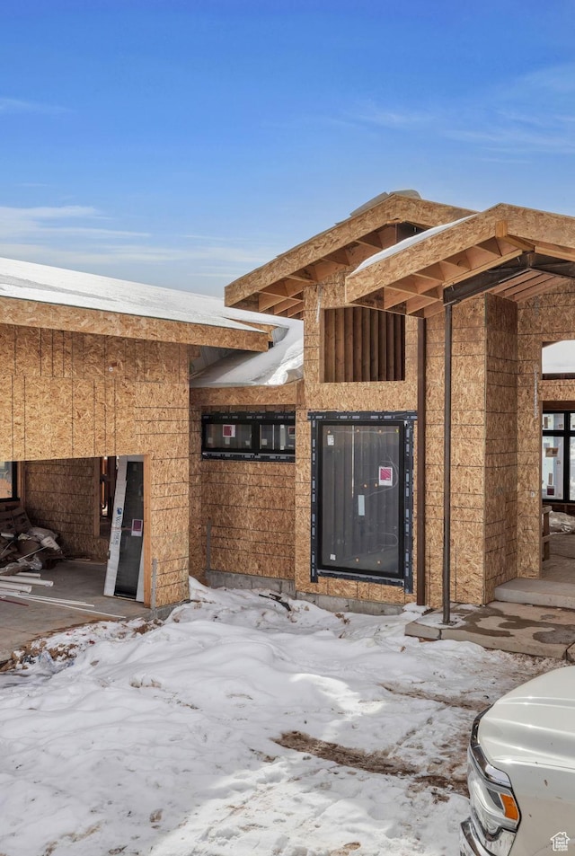 2127 E Peak Dr, Hideout, UT 84036 - view of snow covered property entrance