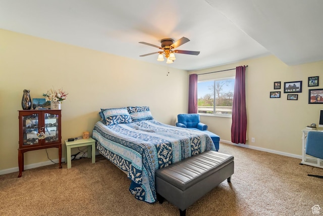 5809 S Waterbury Dr Unit D, Murray, UT 84121 - carpeted bedroom featuring a ceiling fan and baseboards