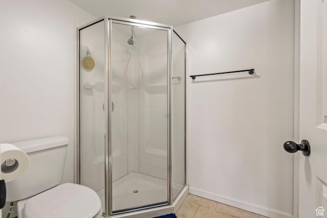 5809 S Waterbury Dr Unit D, Murray, UT 84121 - full bathroom with tile patterned flooring, a shower stall, and toilet