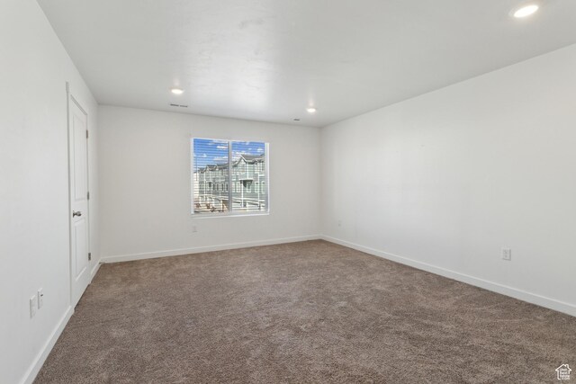 1722 E Muss Dr, Eagle Mountain, UT 84005 - carpeted spare room with visible vents, recessed lighting, and baseboards