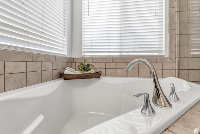 bathroom view of a tub