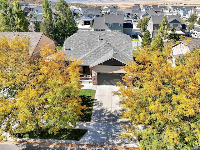 aerial view of residential area