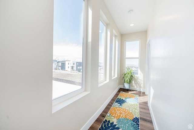 1959 E Deer Crest Cir N, Logan, UT 84341 - corridor featuring recessed lighting, baseboards, and wood finished floors