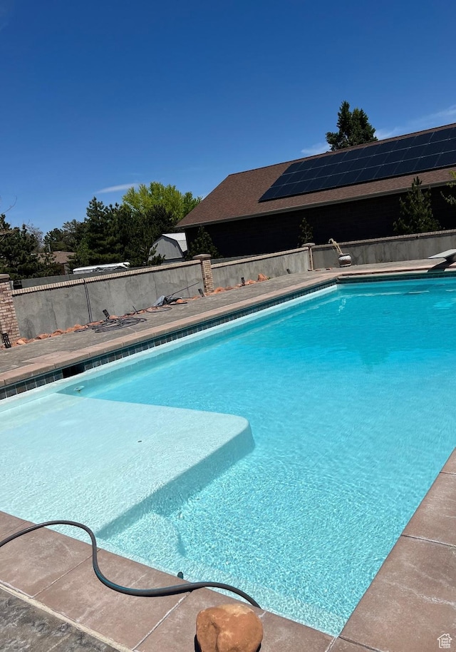 3902 W Angus Dr, South Jordan, UT 84009 - view of pool featuring a fenced backyard and a diving board
