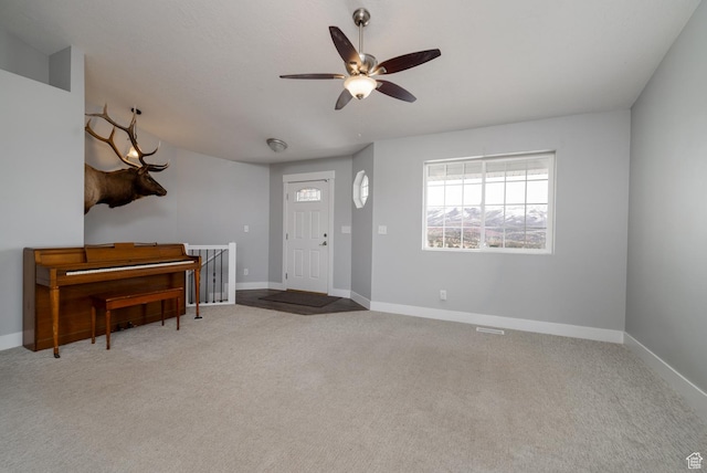 46501 W Bandanna Dr, Fruitland, UT 84027 - carpeted entrance foyer featuring ceiling fan and baseboards