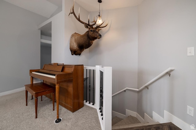 46501 W Bandanna Dr, Fruitland, UT 84027 - interior space featuring carpet flooring, an upstairs landing, and baseboards