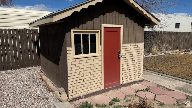 82 W 500 N, Vernal, UT 84078 - view of shed featuring a fenced backyard