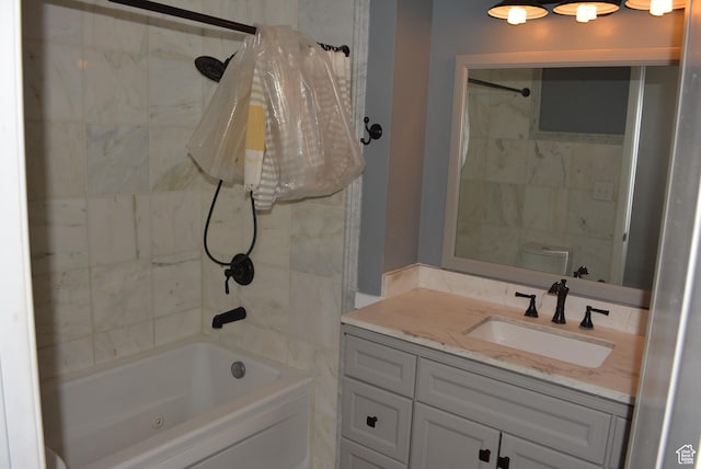 4023 W Severn Cir S, Jordan, UT 84009 - full bathroom with toilet, shower / bathtub combination with curtain, and vanity