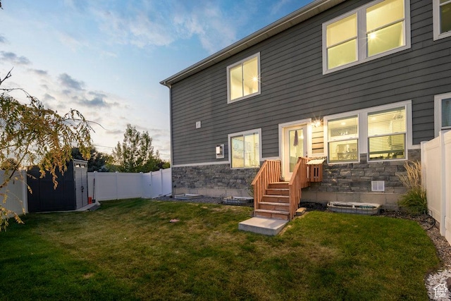 4268 S Steele Creek Ct E, Millcreek, UT 84107 - back of house with stone siding