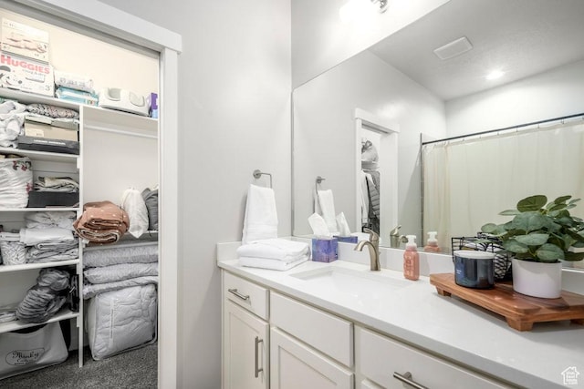 4268 S Steele Creek Ct E, Millcreek, UT 84107 - bathroom featuring vanity and a shower with curtain