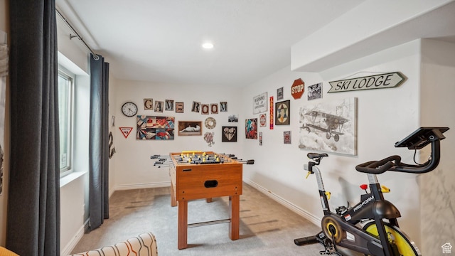 125 N 1430 E, Spanish Fork, UT 84660 - playroom featuring light carpet, baseboards, and recessed lighting