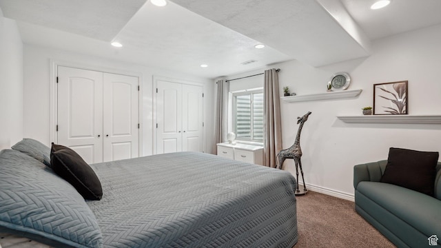 125 N 1430 E, Spanish Fork, UT 84660 - bedroom with two closets, carpet flooring, recessed lighting, and baseboards
