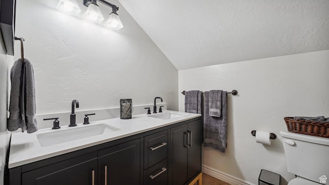 125 N 1430 E, Spanish Fork, UT 84660 - full bath with lofted ceiling, toilet, and double vanity