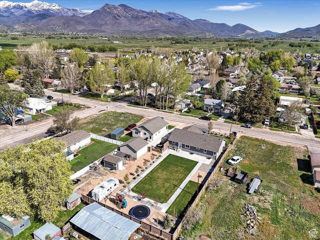 361 W 200 N, Heber City, UT 84032 - aerial view of property and surrounding area with a mountain backdrop and nearby suburban area