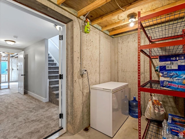 361 W 200 N, Heber City, UT 84032 - basement featuring fridge and stairway