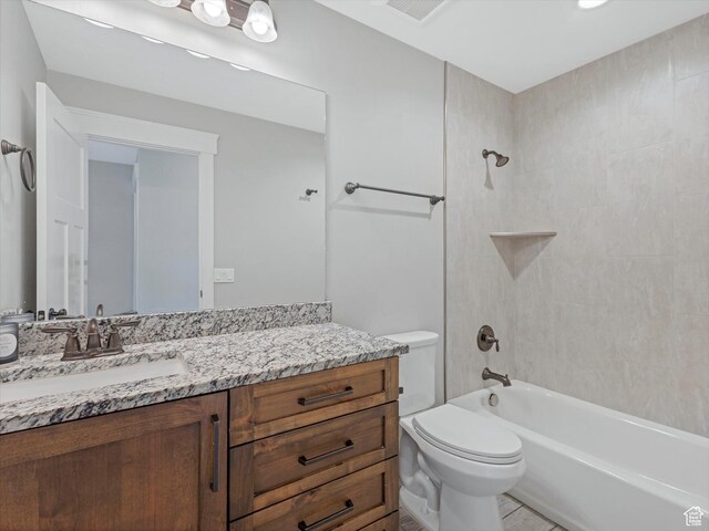 361 W 200 N, Heber City, UT 84032 - full bathroom featuring toilet, vanity, and shower / bathtub combination