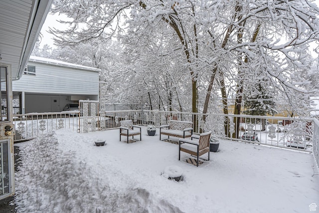33 N 200 E, Logan, UT 84321 - snowy yard featuring a balcony