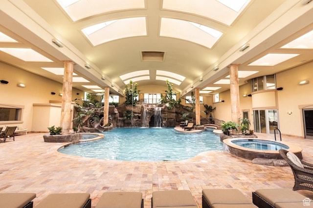 8272 Left Fork Hobble Creek Rd, Springville, UT 84663 - view of pool featuring a patio and a pool with connected hot tub