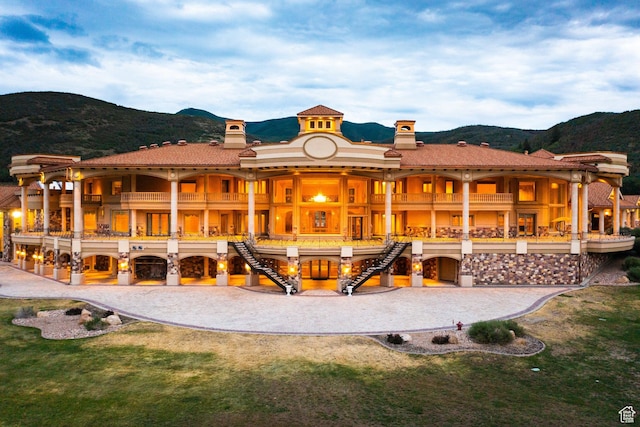8272 Left Fork Hobble Creek Rd, Springville, UT 84663 - exterior space featuring stairway and a mountain view