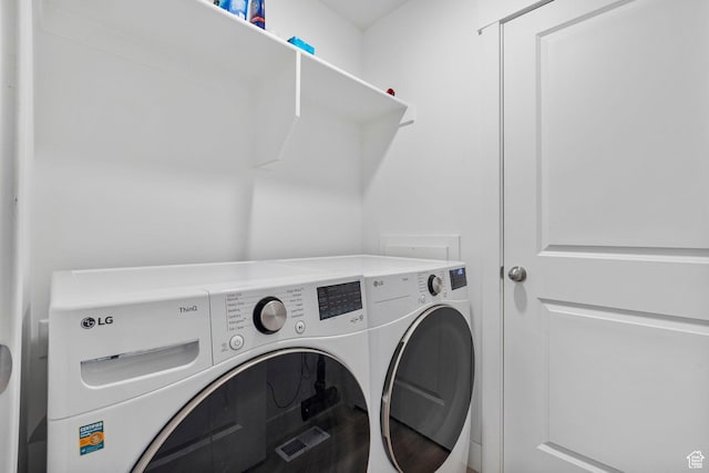 899 N 1330 E, Spanish Fork, UT 84660 - laundry room featuring laundry area and washing machine and dryer