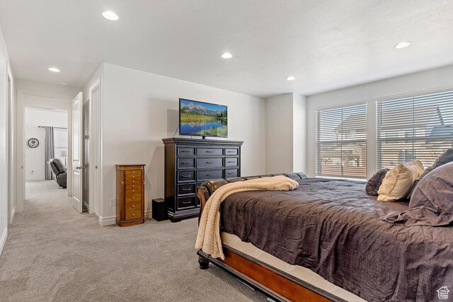 1251 N 2525 W, Clinton, UT 84015 - bedroom featuring recessed lighting, light colored carpet, and baseboards
