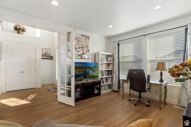 1251 N 2525 W, Clinton, UT 84015 - office space with recessed lighting, baseboards, and wood finished floors
