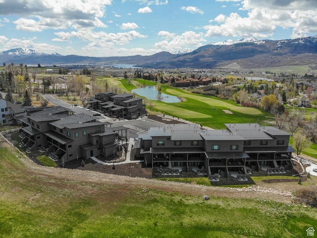 3884 N 4975 E Unit B207, Eden, UT 84310 - aerial view featuring a residential view, golf course view, and a water and mountain view