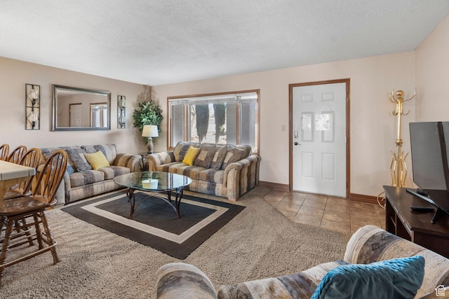 1845 W Canyon Dr S Unit 1610, St George, UT 84770 - tiled living area featuring baseboards and a textured ceiling