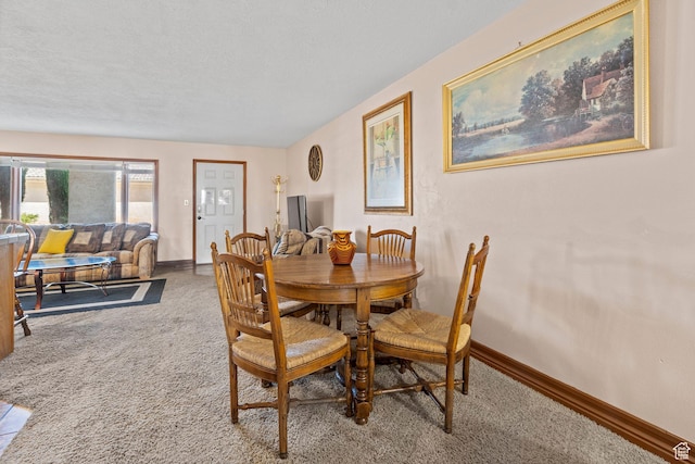 1845 W Canyon Dr S Unit 1610, St George, UT 84770 - carpeted dining space featuring baseboards and a textured ceiling