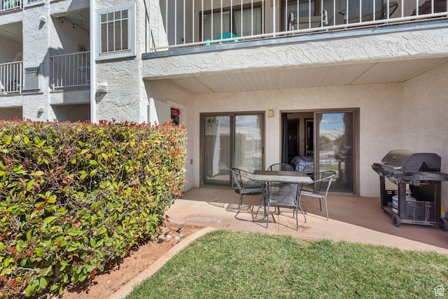 1845 W Canyon Dr S Unit 1610, St George, UT 84770 - view of patio with a balcony and area for grilling
