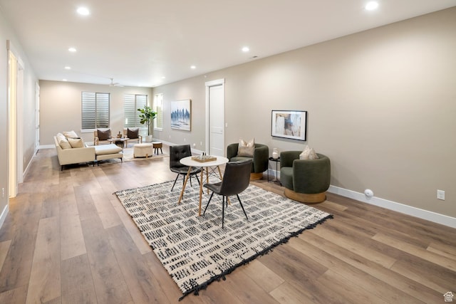 882 E 740 S, Salem, UT 84653 - living area with wood-type flooring, baseboards, and recessed lighting
