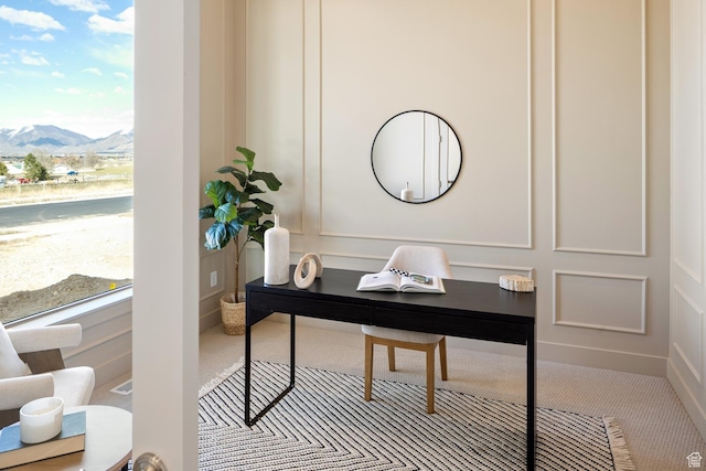 882 E 740 S, Salem, UT 84653 - carpeted home office featuring a mountain view and a decorative wall