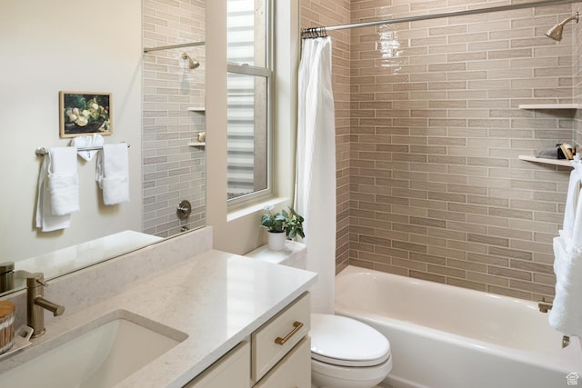 882 E 740 S, Salem, UT 84653 - full bathroom with vanity, shower / bath combo, and toilet