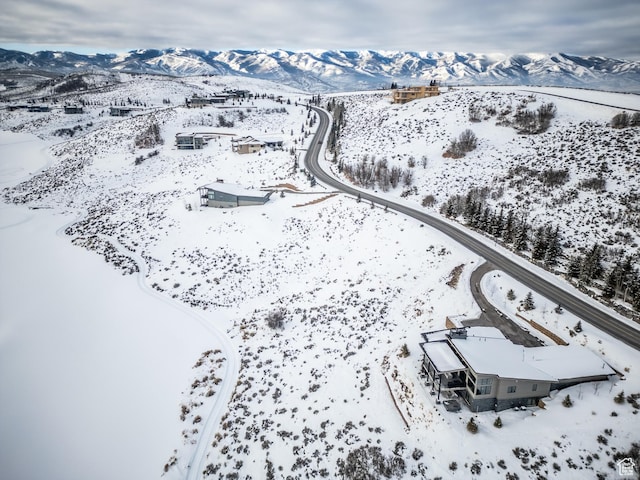 6902 Painted Valley Pass, Park City, UT 84098 - snowy aerial view featuring a mountain view