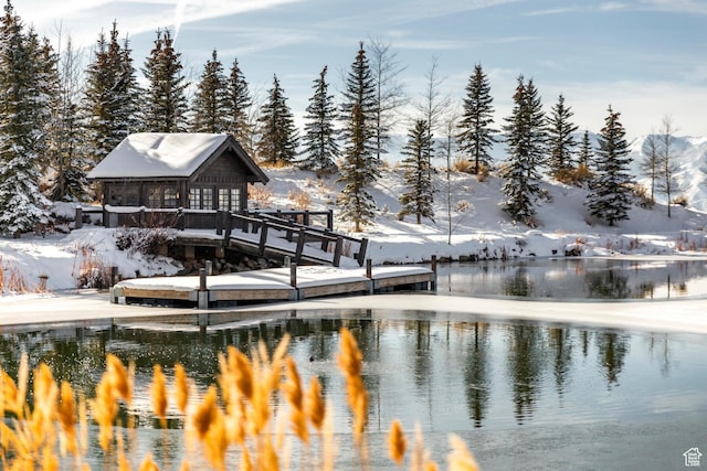 6902 Painted Valley Pass, Park City, UT 84098 - exterior space featuring a dock and a water view