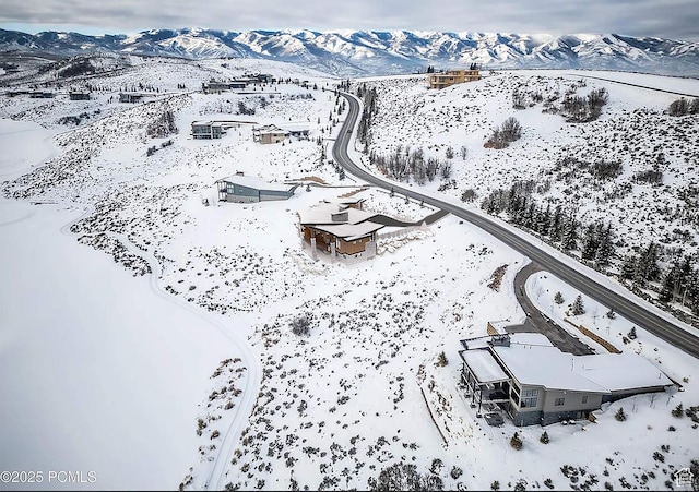 6902 Painted Valley Pass, Park City, UT 84098 - snowy aerial view with a mountain view