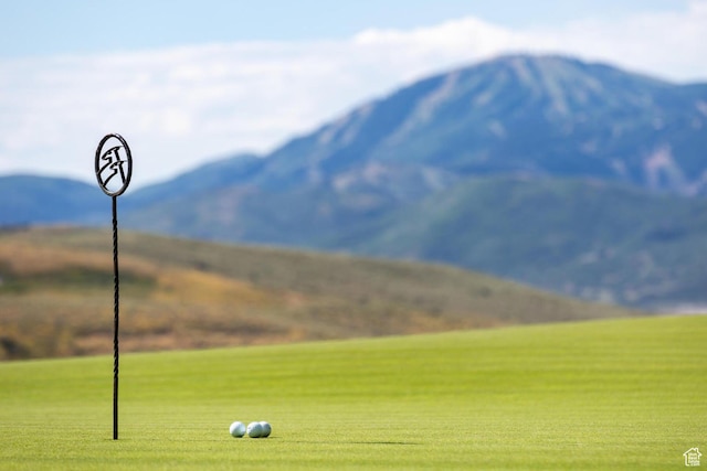 6902 Painted Valley Pass, Park City, UT 84098 - surrounding community with a mountain view and a lawn